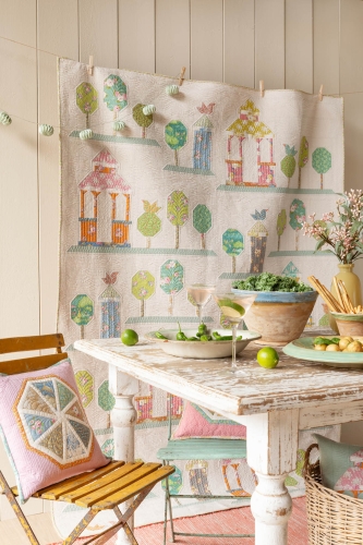 Tilda Patchwork Stoff Baumwolle - Sunday Brunch - White Flower Sand